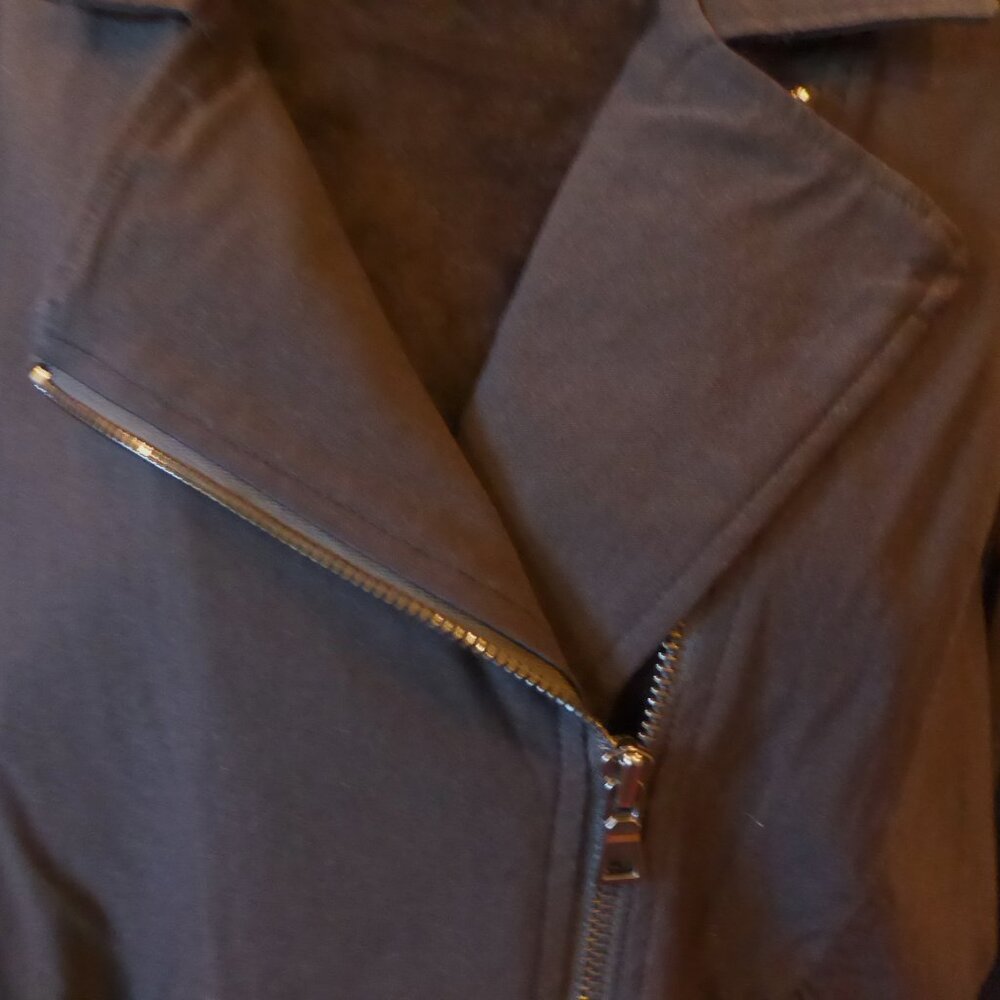 NWOT WOMENS APT. 9 KOHLS BLACK MOTO STYLE FULL ZIPPER JACKET PETITE XL - Picture 9 of 15